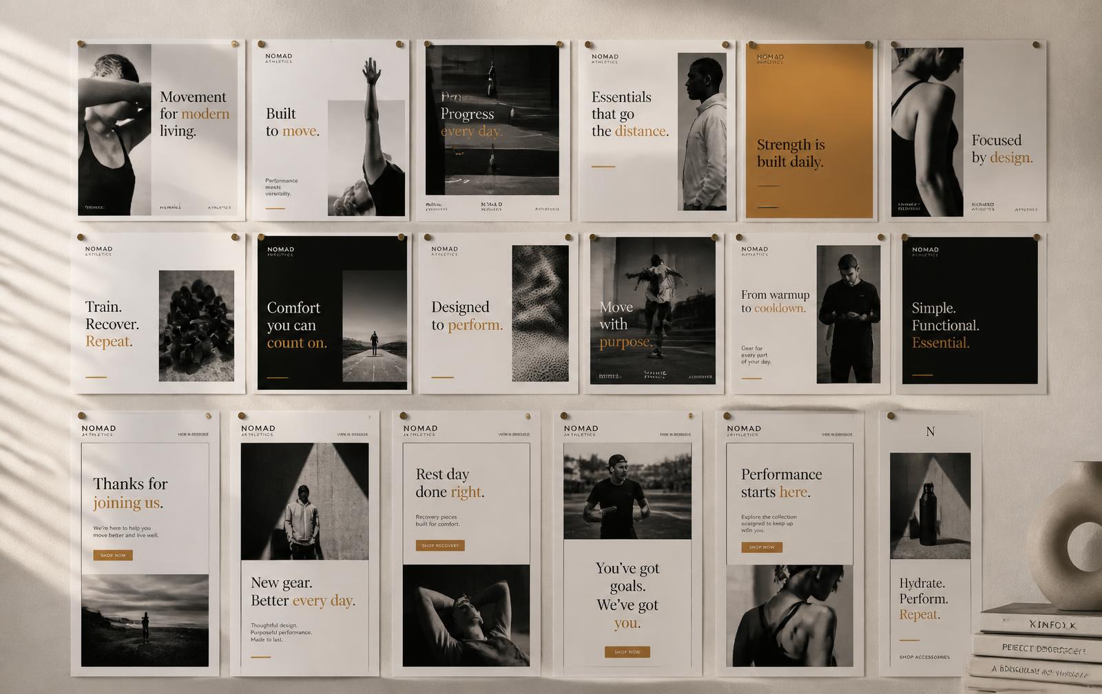 Grid of social and email creative for the bakehouse
